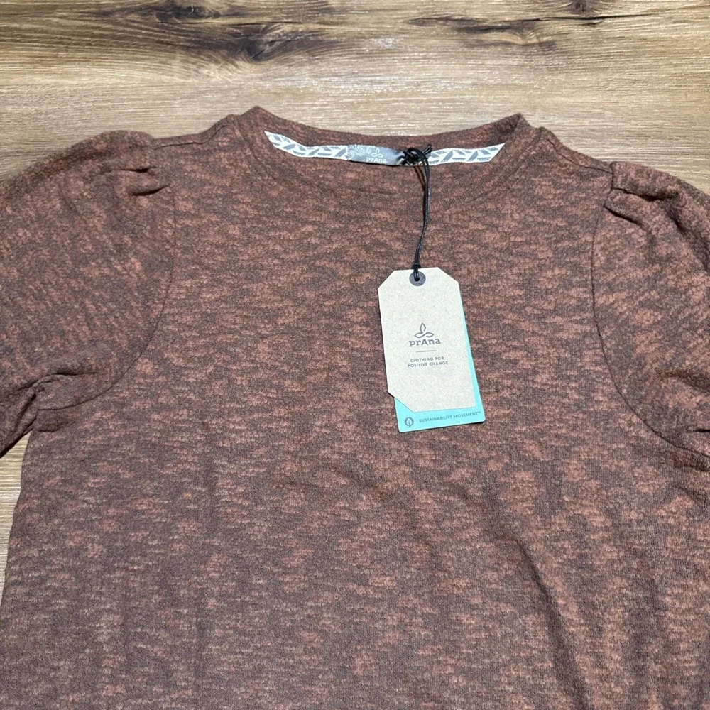 NWT Prana Womens Size XS Rust Sundried Zada Long Sleeve Sweater Dress Soft Brown - Picture 6 of 13